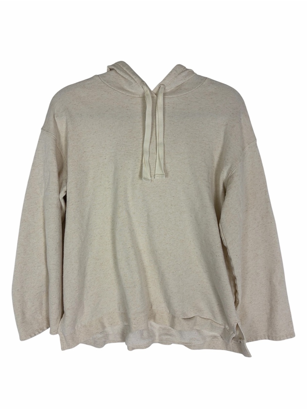 Madewell Hoodie Hemp Cotton Blend Relaxed Side Slit Oatmeal Size M
